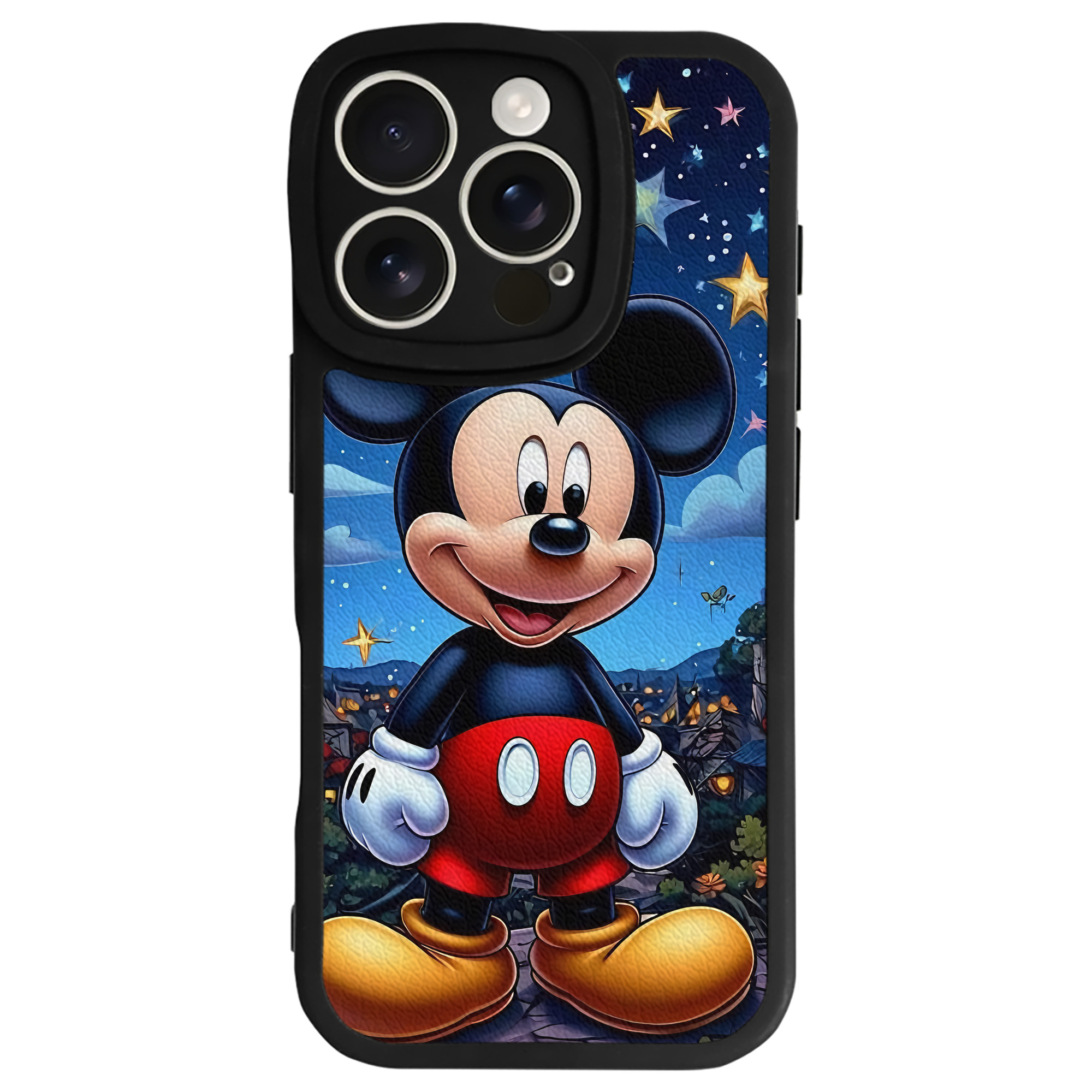 （画像用） ミッキーマウス Mickey Mouse 【iPhone 16シリーズ対応】シリコンスマホケース（レザー調） 材質：シリコン